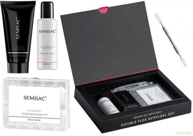 SEMILAC AKRYLOŻEL ZESTAW DOUBLE FLEX NUDE PEA 60ML