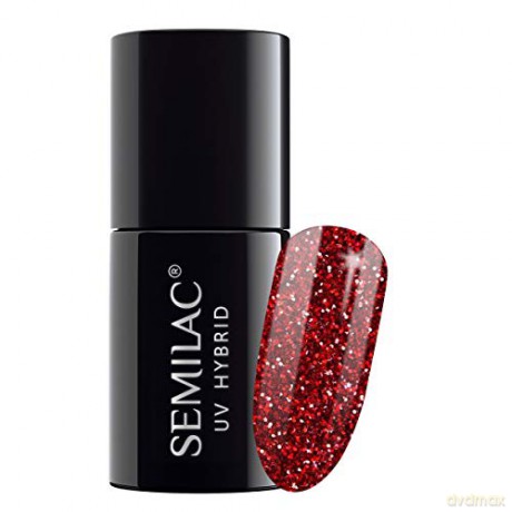 SEMILAC LAKIER 318 BURGUNDY RED GLI VALENTINE2020#