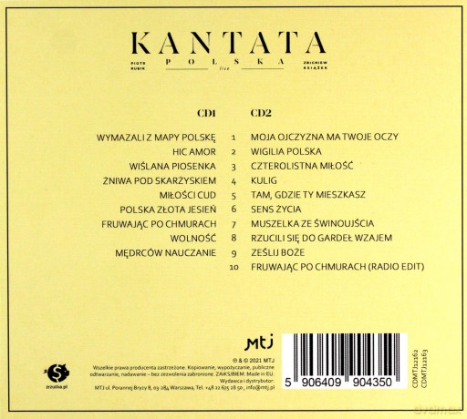 Piotr Rubik: Kantata Polska (live) [2CD]