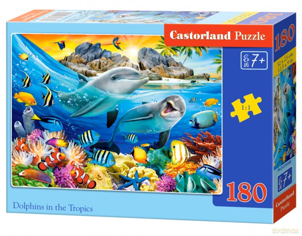 CASTORLAND 180 el. Delfiny w tropikach B-018468 [PUZZLE]
