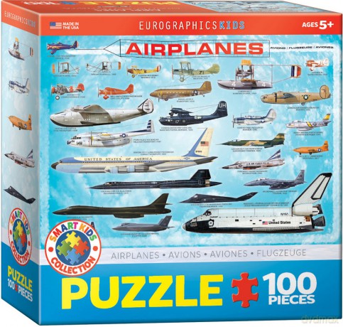 EUROGRAPHICS 100 el. Smartkids Airplanes 6100-0086 [PUZZLE]