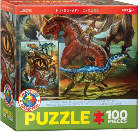 EUROGRAPHICS 100 el. Smartkids Carnivorous Dinosaurs 6100-0359 [PUZZLE]