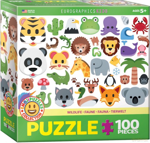 EUROGRAPHICS 100 el. Smartkids EmojiWildlife Anim 6100-5395 [PUZZLE]