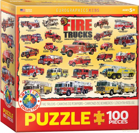EUROGRAPHICS 100 el. Smartkids Fire Trucks 6100-0239 [PUZZLE]