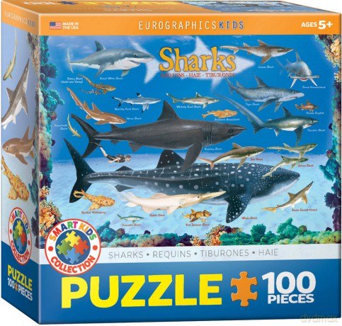 EUROGRAPHICS 100 el. Smartkids Sharks 6100-0079 [PUZZLE]