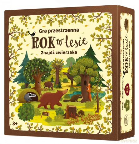 Puzzle Rok w lesie Znajdź zwierzaka - Magdalena Król, Marcin Dudek [PUZZLE]