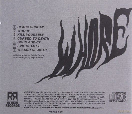 Mephistofeles: Whore [CD]