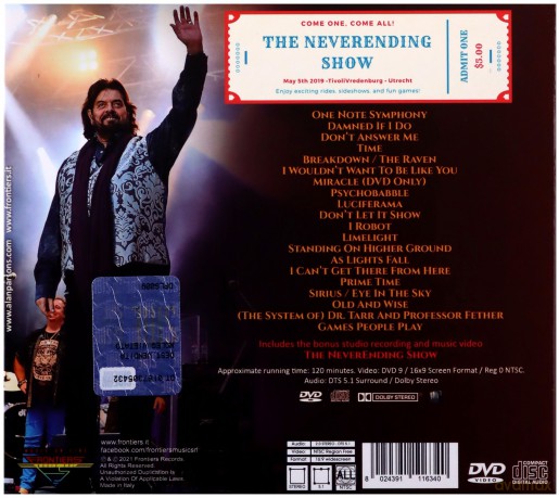 Alan Parsons: The NeverEnding Show Live In The Netherlands (digipack) [DVD]+[2CD]
