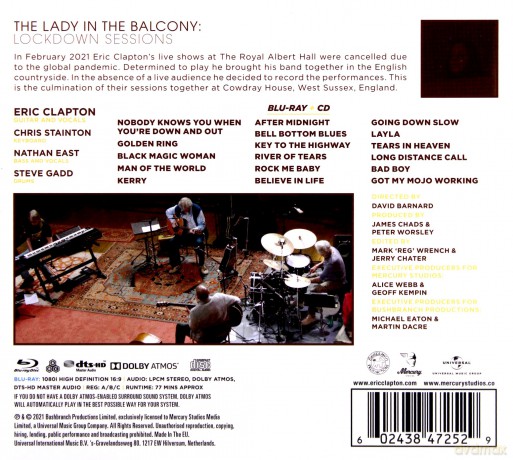 Eric Clapton: The Lady In The Balcony: Lockdown Sessions [Blu-Ray]+[CD]
