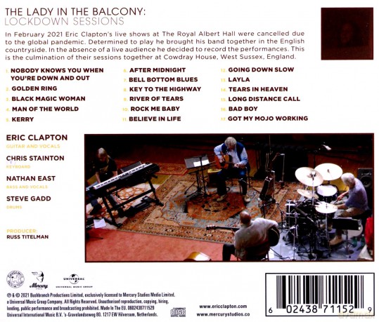 Eric Clapton: The Lady In The Balcony: Lockdown Sessions [CD]