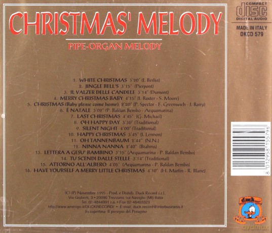 Christmas Melody Pipe Organ Melody [CD]