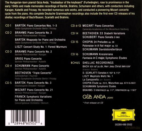 Geza Anda: Complete Deutsche Grammophon Recordings [17CD]
