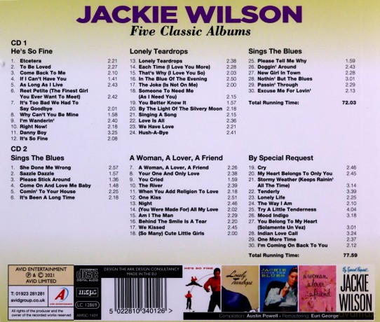 Jackie Wilson: Five Classic Albums [2CD]
