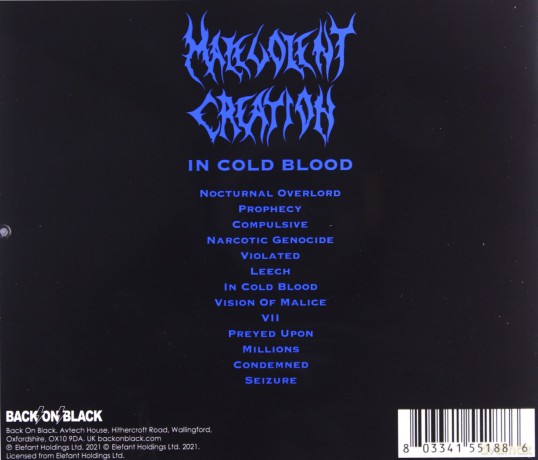 Malevolent Creation: In Cold Blood [CD]