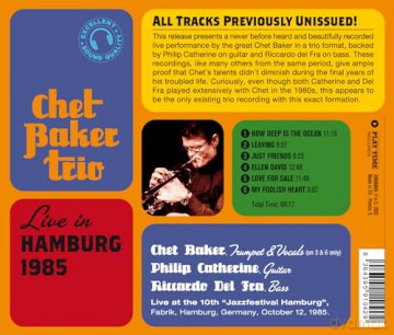 Chet Baker: Live in Hamburg 1985 [CD]