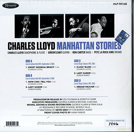 Charles Lloyd: Manhattan Stories [2xWinyl]