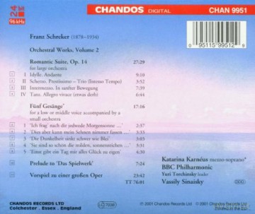 F. Schreker: Schreker: Orchestral Works Vol. 2 [CD]