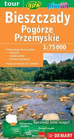Bieszczady i Pogórze Przemyskie mapa turystyczna plastik [KSIĄŻKA]