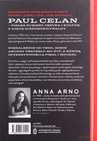 Tam, za kasztanami, jest świat. Paul Celan Biografia - Anna Arno [KSIĄŻKA]