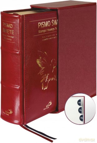 Biblia Stary Testament i Nowy Testament limit. (bordowa) z paginatorem [KSIĄŻKA]