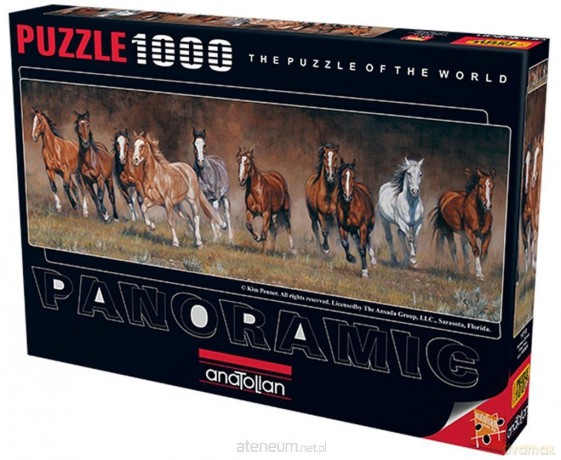 ANATOLIAN 1000 el. Panorama Dzikie konie [PUZZLE]
