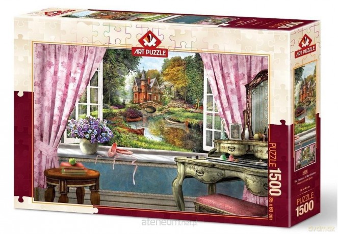 ARTPUZZLE 1500 el. Okno z widokiem na piękną chatkę [PUZZLE]