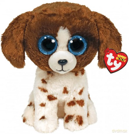 Beanie Boos Muudles - Brązowo-biały pies 15 cm