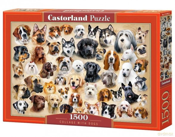 CASTORLAND 1500 el. Collage with Dogs [PUZZLE]