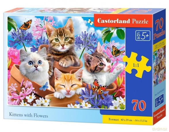 CASTORLAND 70 el. Kittens with Flowers [PUZZLE]