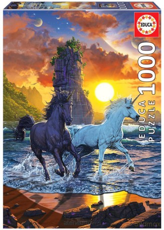 CLEMENTONI 1000 el. Jednorożce na plaży, Vincent Hie [PUZZLE]