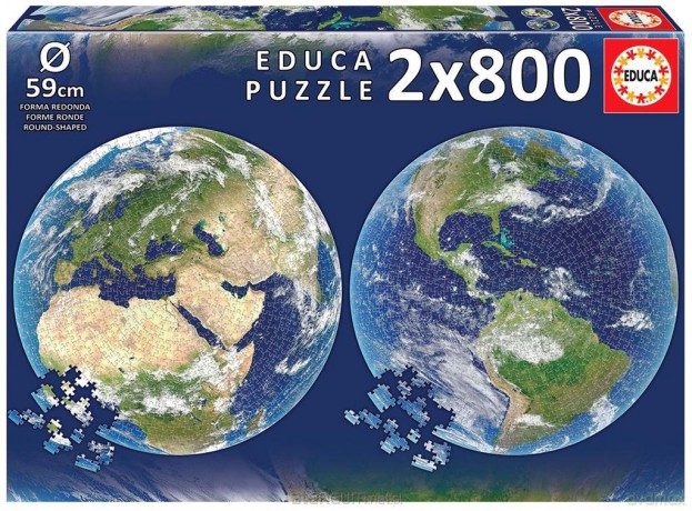 EDUCA 2x800 el. Planeta Ziemia (okrągłe) [PUZZLE]