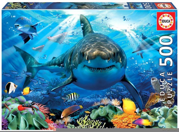 EDUCA 500 el. Żarłacz biały [PUZZLE]