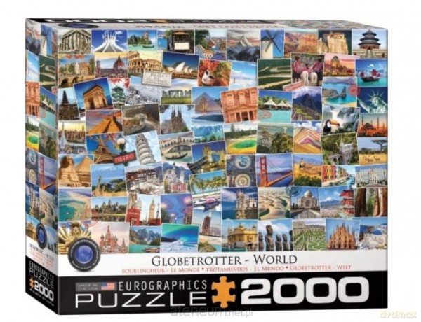EUROGRAPHICS 2000 el. Globetroter-Świat [PUZZLE]