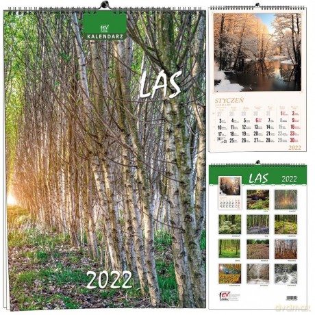Kalendarz 2022 B3 13 plansz Las [KALENDARZ]