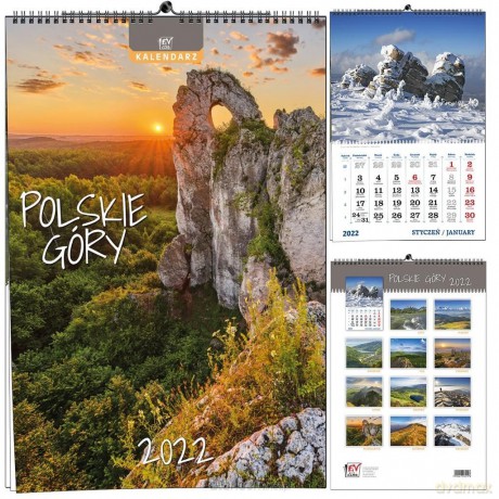 Kalendarz 2022 B3 13 plansz Polskie góry [KALENDARZ]