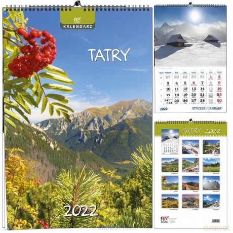 Kalendarz 2022 B3 7 plansz Tatry [KALENDARZ]