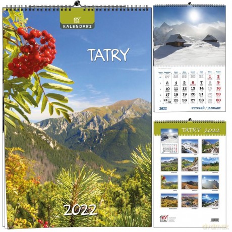 Kalendarz 2022 B3 7 plansz Tatry [KALENDARZ]