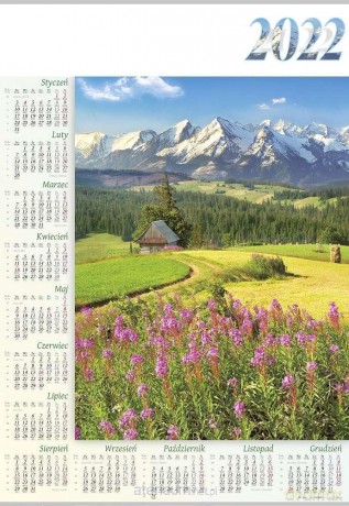 Kalendarz 2022 Jednoplanszowy Tatry PL01 [KALENDARZ]