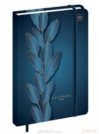 Kalendarz 2022 książkowy A5/384K Met Blue Leaf [KALENDARZ]