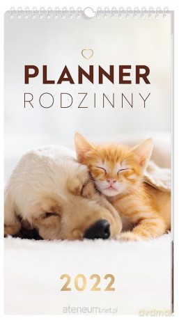 Kalendarz 2022 planner rodzinny 25x45 Zwierzaki [KALENDARZ]