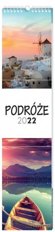 Kalendarz 2022 ścienny 13,5x60 Podróże [KALENDARZ]
