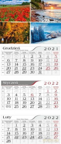 Kalendarz 2022 Trójdzielny 4 pory roku CRUX [KALENDARZ]