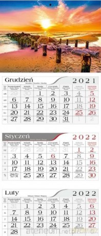 Kalendarz 2022 Trójdzielny Bałtycka plaża CRUX [KALENDARZ]