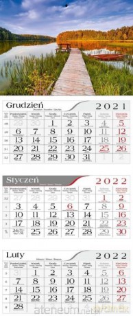 Kalendarz 2022 Trójdzielny Jesienne jezioro CRUX [KALENDARZ]