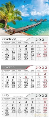 Kalendarz 2022 Trójdzielny Letni urlop CRUX [KALENDARZ]