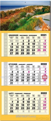 Kalendarz 2022 trójdzielny lux Bałtyk [KALENDARZ]