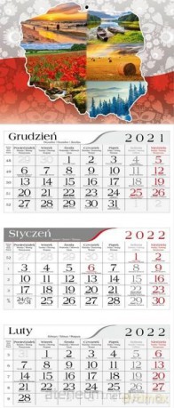 Kalendarz 2022 Trójdzielny Polska CRUX [KALENDARZ]