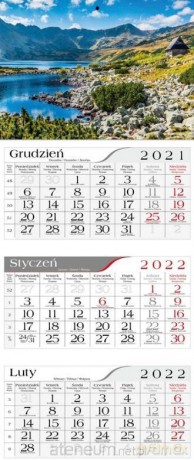 Kalendarz 2022 Trójdzielny Tatrzańska dolina CRUX [KALENDARZ]