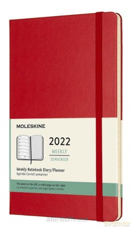 Kalendarz 2022 tygodniowy 12ML tw. scarlet red [KALENDARZ]
