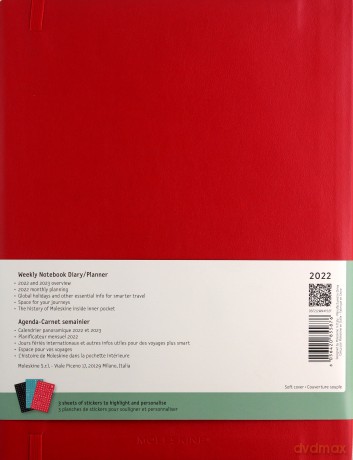 Kalendarz 2022 tygodniowy 12MXL scarlet red [KALENDARZ]